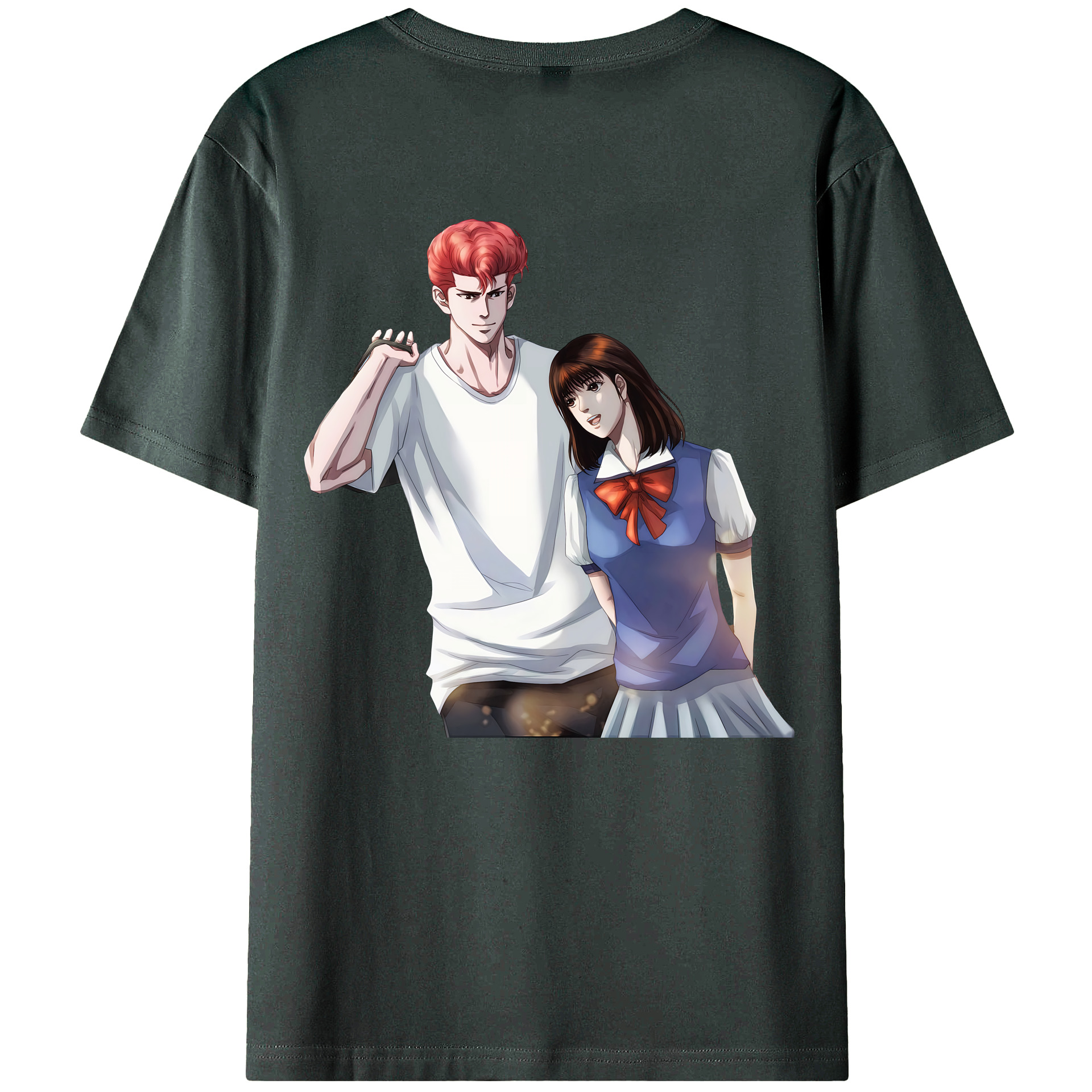 （画像用） SLAM DUNK／スラムダンク 綿100％ メンズ半袖Tシャツ（バックプリント） 通気性
